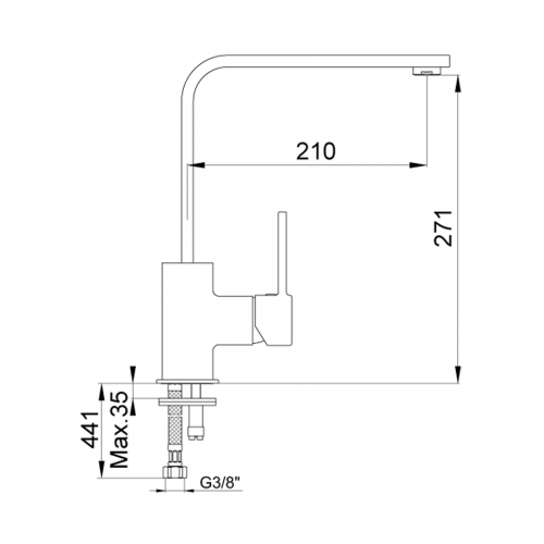 Смесител за кухненска мивка - серия MONI