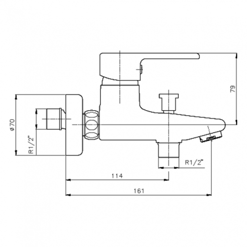 Смесител за вана / душ - серия VERA 2
