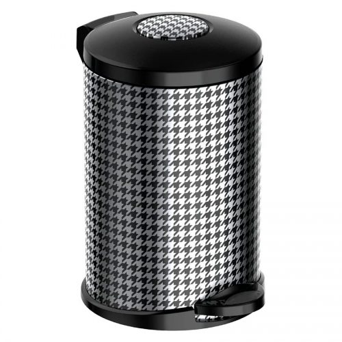 Кошче за тоалетна Meliconi OPERA, 5 литра, черно-бял квадрат