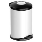 Кошче за тоалетна Meliconi OPERA, 14 литра, бяло-черно, мат