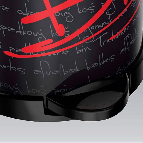 Кошче за тоалетна Meliconi OPERA Typo, 5 литра, черно-червено