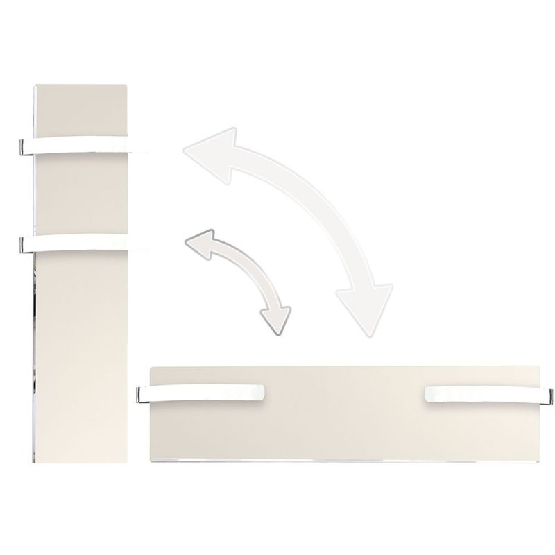 Лъчист отоплител за баня с акумулираща функция CLIMASTAR Slim 500W, бял гладък