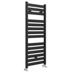 Водна лира за баня Crystal SODALITE STRAIGHT BLACK MATT 488 W, черен мат, 1150 x 500 mm