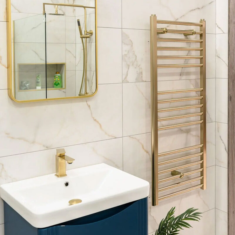 Водна лира за баня CORALLITE STRAIGHT SB-Brass 249 W, 800×500 mm