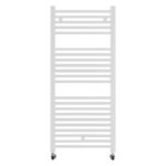 Алуминиева водна лира за баня Crystal BAUXITE, бял гланц, 1017 W, 600x1200 mm