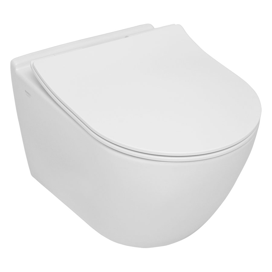 Kонзолна тоалетна чиния SMART (SM 36) 495х355 мм без ръб (RIM Free/Rimless) с бавнопадащ капак (SLIM Soft Close)