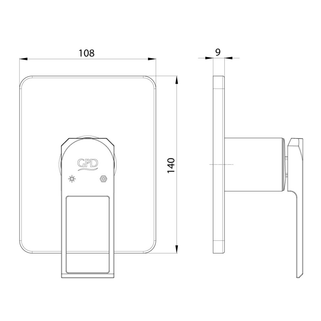 Смесител за вграждане GPD QUADRO MAD190