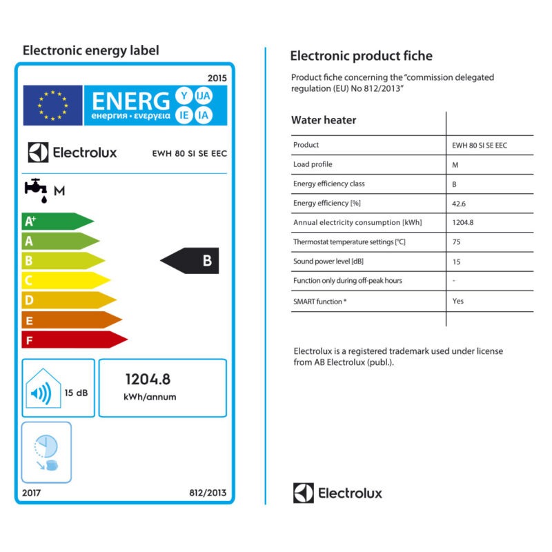 Електрически бойлер с инверторно управление Electrolux, EW SI Silver