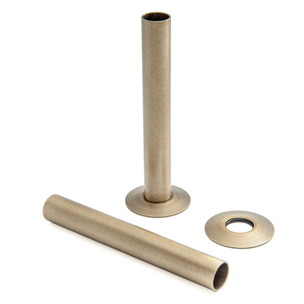 Комплект декоративни тръби и розетки SB-Brass (матиран месинг, сатен)