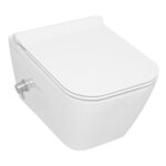 Конзолна тоалетна чиния RT26 без ръб (RIM Free) с биде, бавнопадащ капак (SLIM Soft Close) и вграден смесител